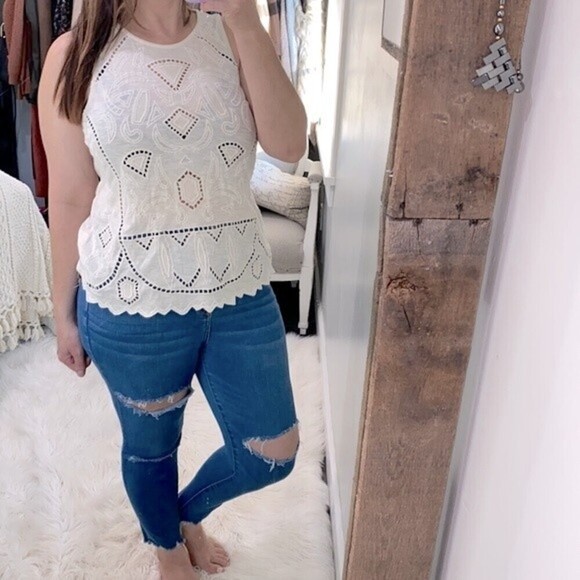 LUCKY BRAND top size medium boho - Picture 2 of 7